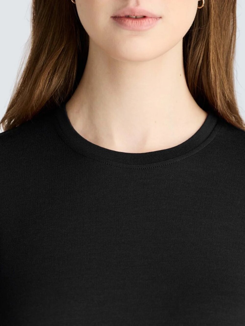 Unbound Merino Women’s 100% Merino Wool Black Crewneck T-Shirt Size M - Picture 9 of 11